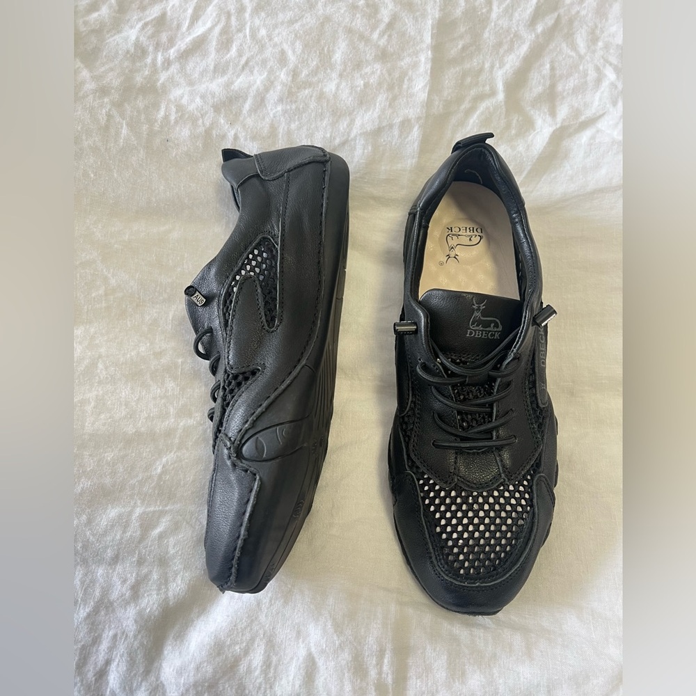 Dbeck | Women’s 43 (US 11) | Black Outdoor Mesh Trail Shoes Hiking Walking